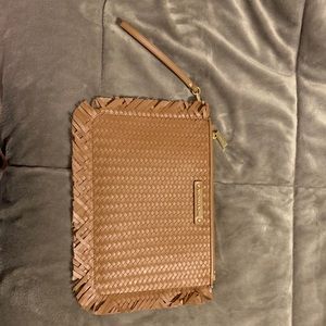 Michael Kors Large Woven Leather Pouch
